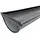 Aluminium dakgoot P.10 zwart - mastgoot M400 - 3 meter met kopschot links