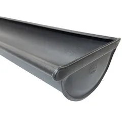 Prefa Aluminium dakgoot P.10 zwart - mastgoot M400 - 3 meter met kopschot rechts (Prefa)