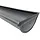 Aluminium dakgoot P.10 zwart - mastgoot M400 - 3 meter met kopschot rechts (Prefa)
