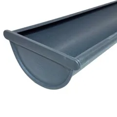 Prefa Aluminium dakgoot P.10 antraciet - mastgoot M333 - 3 meter met kopschot links (Prefa)
