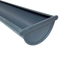 Prefa Aluminium dakgoot P.10 antraciet - mastgoot M333 - 3 meter met kopschot rechts (Prefa)