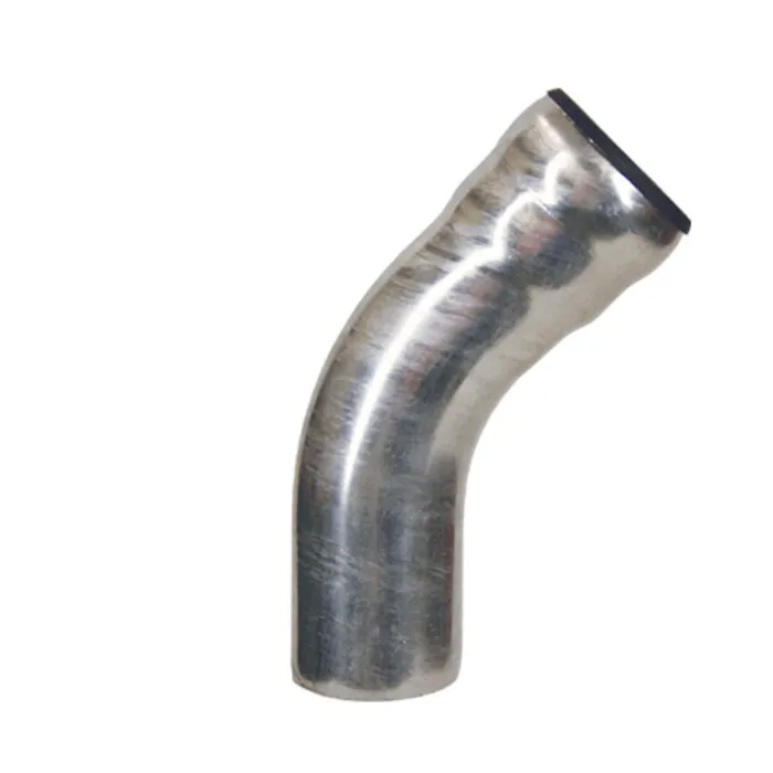 LORO-X Stalen regenpijp bocht (ondereind) 80mm 45 graden - Loromeij (excl. rubber)