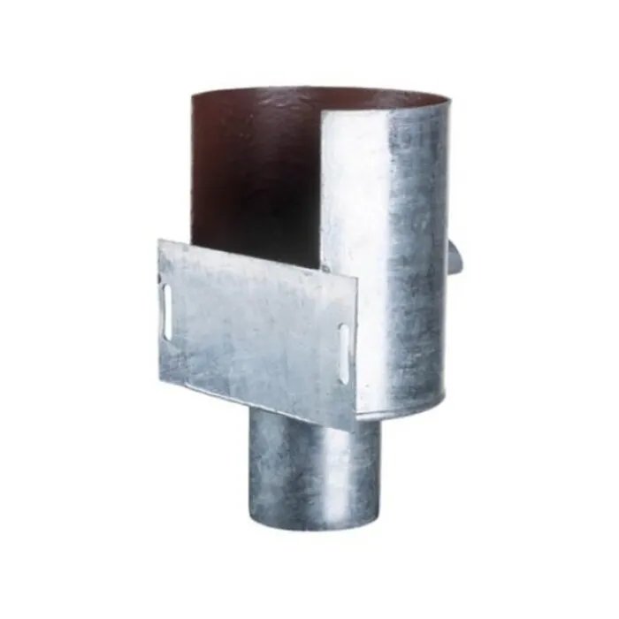 LORO-X Stalen regenpijp vergaarbak (ondereind) 80mm (zonder deksel) - Loromeij