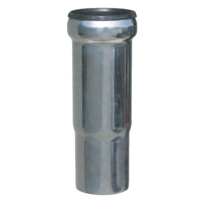 LORO-X Stalen regenpijp overschuifmof (ondereind) 80mm (excl. rubber)