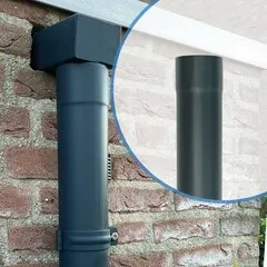 Prefa Aluminium regenpijp 100 mm P.10 antraciet - 3 meter (Prefa 0,7 mm)