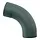Aluminium bocht 72 graden 100 mm rond P.10 antraciet (Prefa)