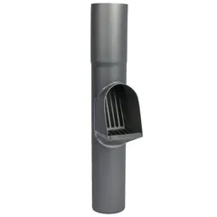 Nedzink Zinken bladafscheider 80 mm rond grijs Nova (NedZink)