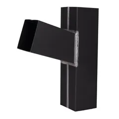 Nedzink Zinken T-stuk 80x80 mm vierkant 72 graden zwart Noir (NedZink)