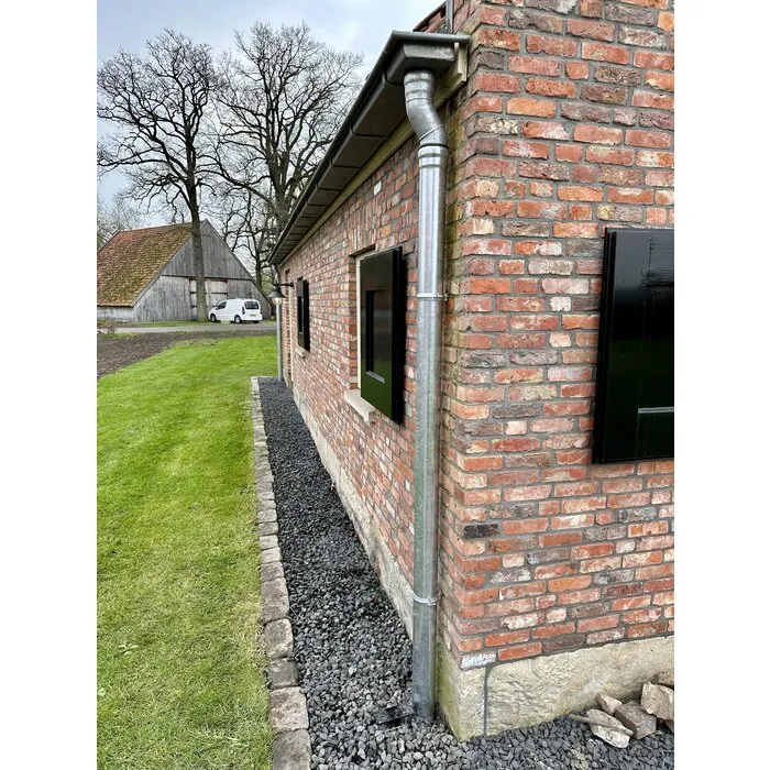 LORO-X Stalen regenpijp (ondereind) excl. rubber 80x3000mm - Loromeij