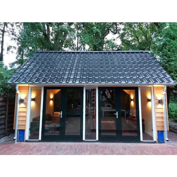 LORO-X Stalen regenpijp bladscheider (ondereind) 80mm L=500mm lang - Loromeij (excl. rubber)