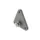 Aluminium montageplaat met M10 draad t.b.v. beugel - patinagrijs zinklook (Prefa)