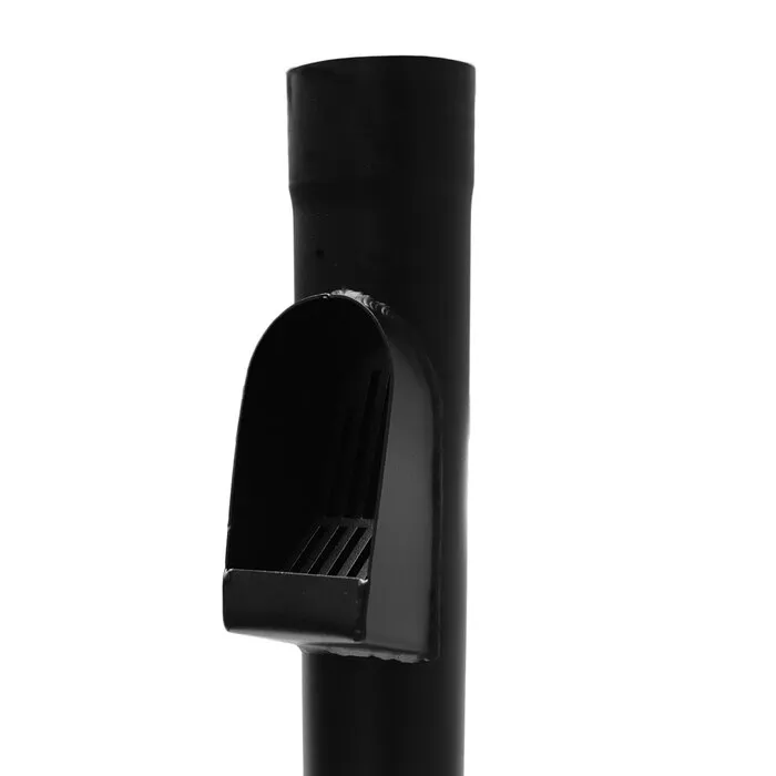 Kallos Aluminium regenpijp bladafscheider 80 mm rond Ral-9005 fijnstructuur zwart