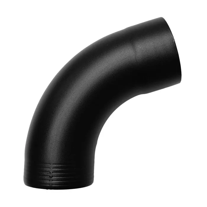 Prefa Regenpijp bocht aluminium 72gr 80 mm Ral-9005 fijnstructuur zwart