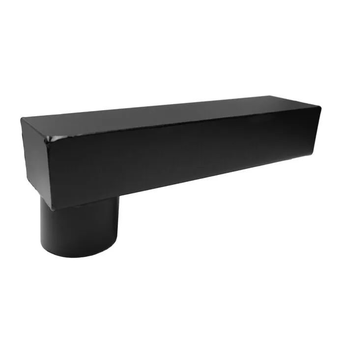 Prefa Stadsuitloop 60x100mm 80 mm rond Ral-9005 fijnstructuur zwart