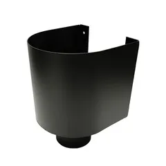 Kallos Aluminium vergaarbak Mini 80 mm P.10 zwart (Prefa / Kallos)