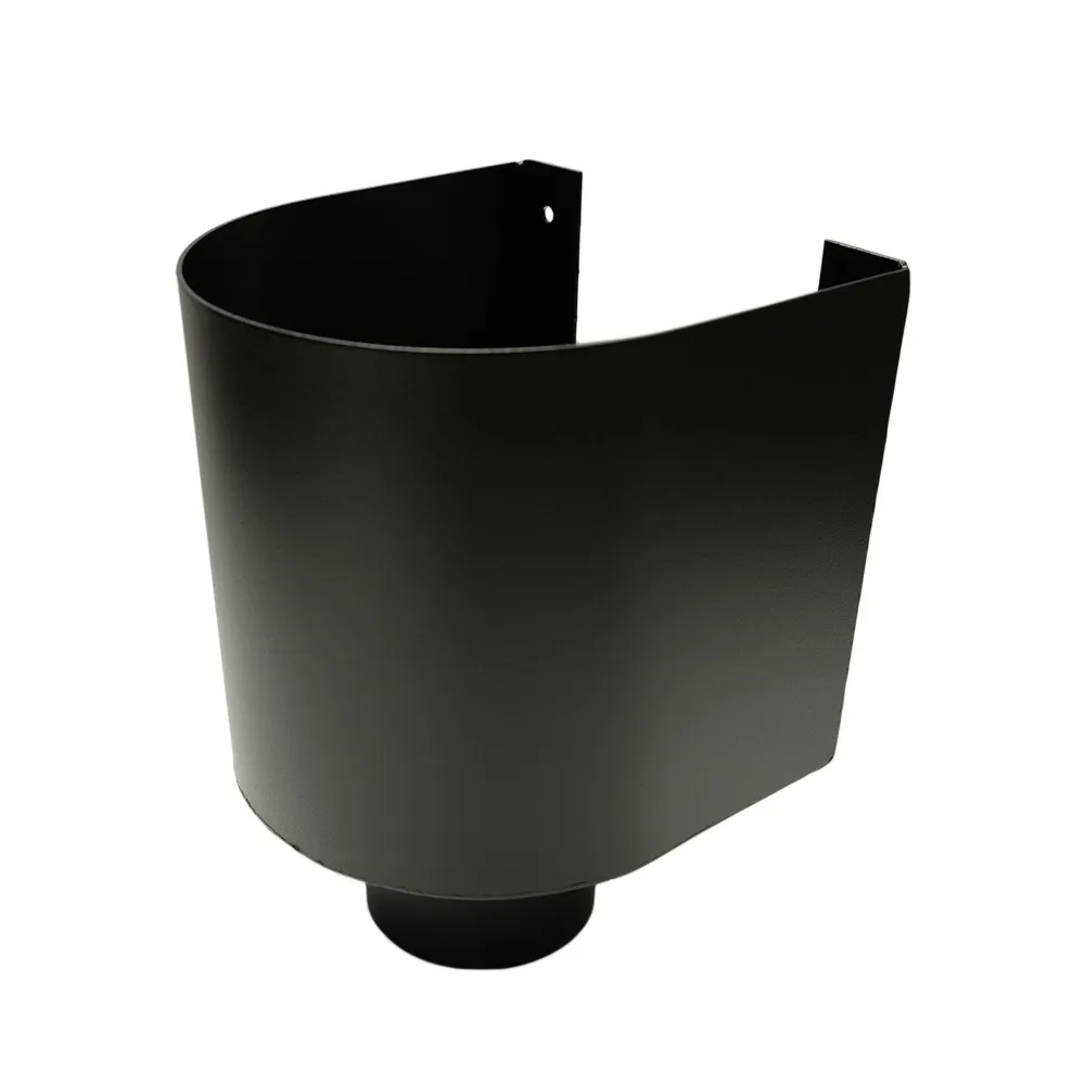 Kallos Aluminium vergaarbak Mini 80 mm P.10 zwart (Prefa / Kallos)