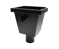 Kallos Vergaarbak junior 80 mm zwart RAL 9005 | Prefa