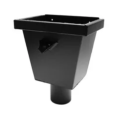 Kallos Aluminium vergaarbak Junior 80 mm P.10 zwart (Prefa / Kallos)