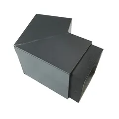 Kallos Aluminium sprongstuk 80x80 mm vierkant, set 2 bochten incl. spie, sprong max 101 cm - antraciet RAL 7021 fijnstructuur (Kallos 2,0 mm)