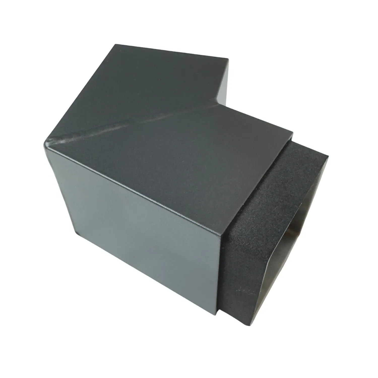 Kallos Aluminium sprongstuk 80x80 mm vierkant, set 2 bochten incl. spie, sprong max 101 cm - antraciet RAL 7021 fijnstructuur (Kallos 2,0 mm)
