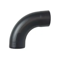 Kallos Aluminium bocht 85 graden 80 mm rond - antraciet RAL 7021 fijnstructuur (Kallos 0,7 mm)