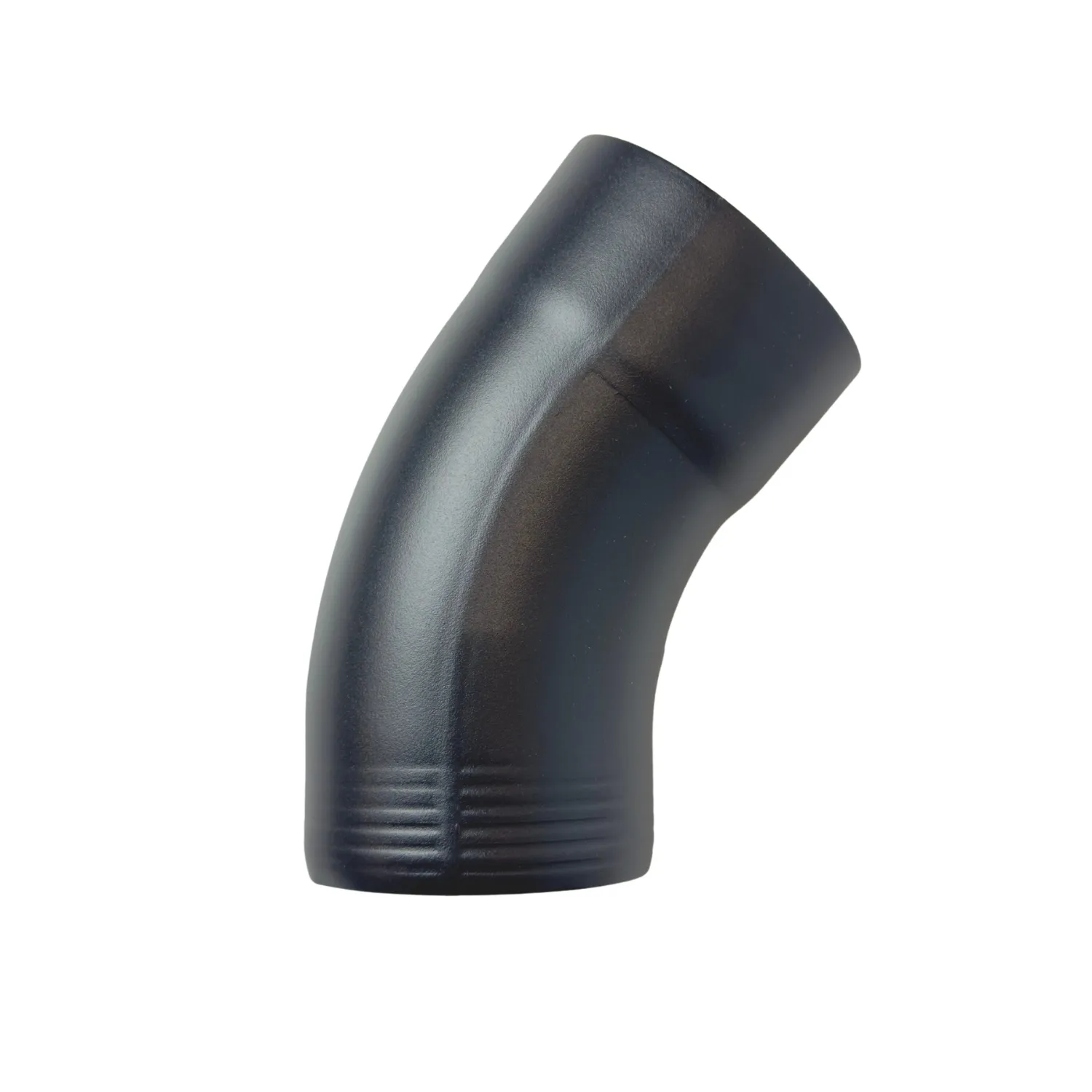Kallos Aluminium bocht 40 graden 80 mm rond - antraciet RAL 7021 fijnstructuur (Kallos 0,7 mm)