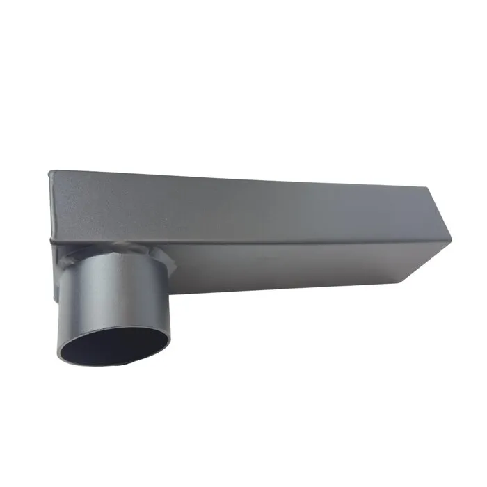 Kallos Stadsuitloop aluminium 60x80mm passend in 80 mm in Ral-7021 fijnstructuur