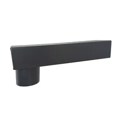 Kallos Aluminium stadsuitloop 60x100 mm passend in 80 mm rond - antraciet RAL 7021 fijnstructuur (Kallos 2,0 mm)