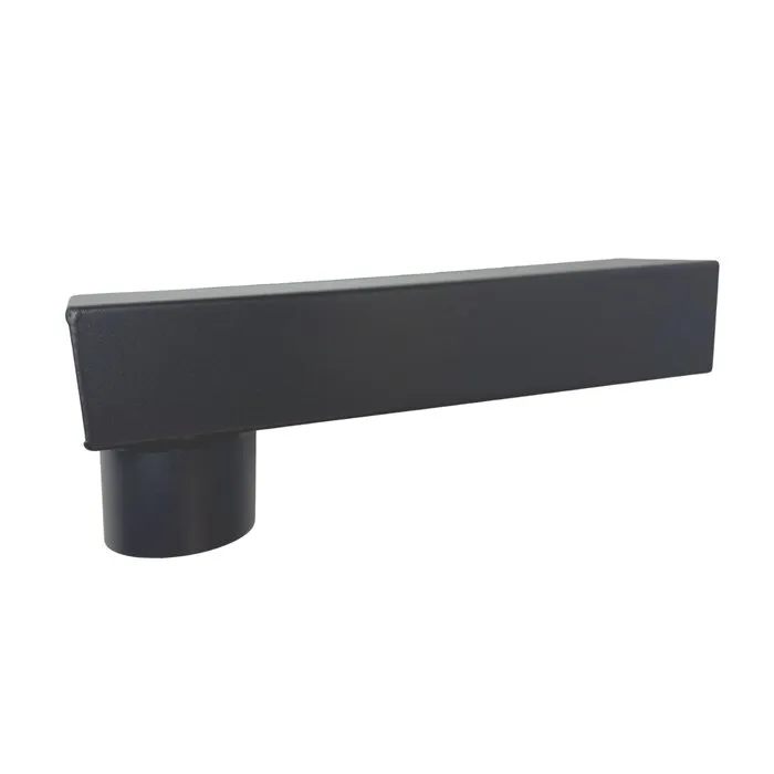 Kallos Aluminium stadsuitloop 60x100 mm passend in 80 mm rond - antraciet RAL 7021 fijnstructuur (Kallos 2,0 mm)