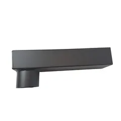Kallos Aluminium stadsuitloop 60x100 mm passend in 80 mm rond - antraciet RAL 7021 fijnstructuur (Kallos 2,0 mm)