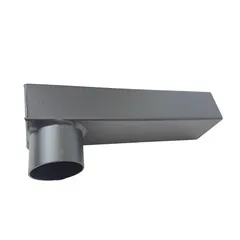 Kallos Aluminium stadsuitloop 60x100 mm passend in 80 mm rond - antraciet RAL 7021 fijnstructuur (Kallos 2,0 mm)