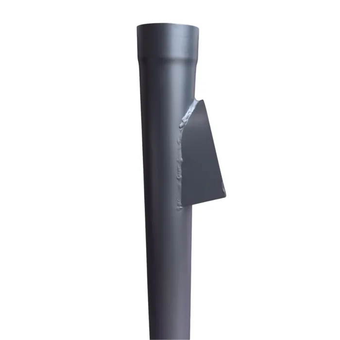 Kallos Bladafscheider aluminium 80 mm 75cm hoog in Ral-7021 fijnstructuur