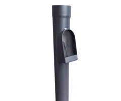 Kallos Bladafscheider aluminium 80 mm Ral-7021 fijnstructuur