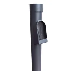 Kallos Aluminium bladafscheider 80 mm rond - antraciet RAL 7021 fijnstructuur (Kallos 2,0 mm)