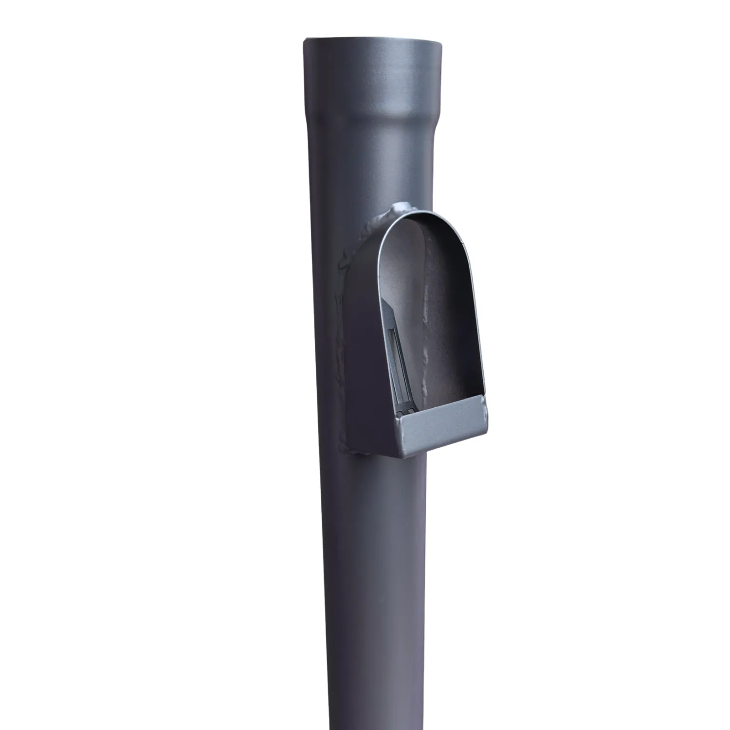 Kallos Aluminium bladafscheider 80 mm rond - antraciet RAL 7021 fijnstructuur (Kallos 2,0 mm)