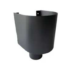 Kallos Aluminium vergaarbak Mini 80 mm rond - antraciet RAL 7021 fijnstructuur (Kallos 2,0 mm)