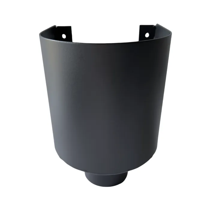 Kallos Aluminium vergaarbak Mini 80 mm rond - antraciet RAL 7021 fijnstructuur (Kallos 2,0 mm)