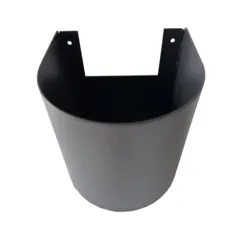 Kallos Aluminium vergaarbak Mini 80 mm rond - antraciet RAL 7021 fijnstructuur (Kallos 2,0 mm)
