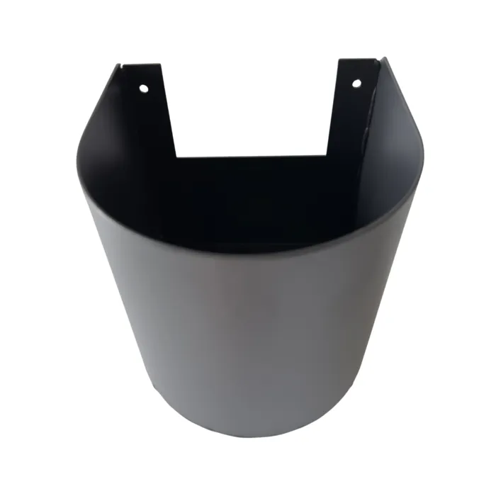 Kallos Aluminium vergaarbak mini 80 mm in Ral-7021 fijnstructuur