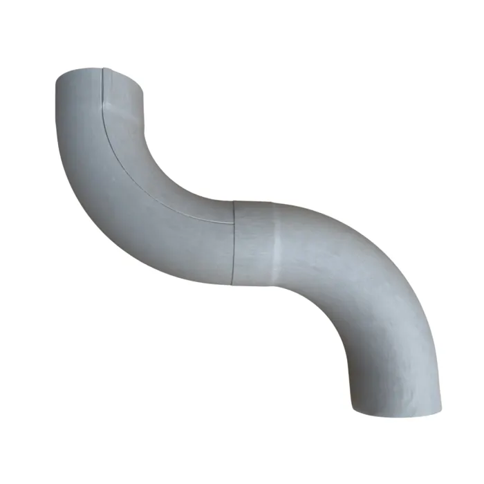 Prefa Aluminium bocht 85 graden 100 mm - patinagrijs zinklook (Prefa)