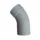 Aluminium bocht 40 graden 100 mm - patinagrijs zinklook (Prefa)