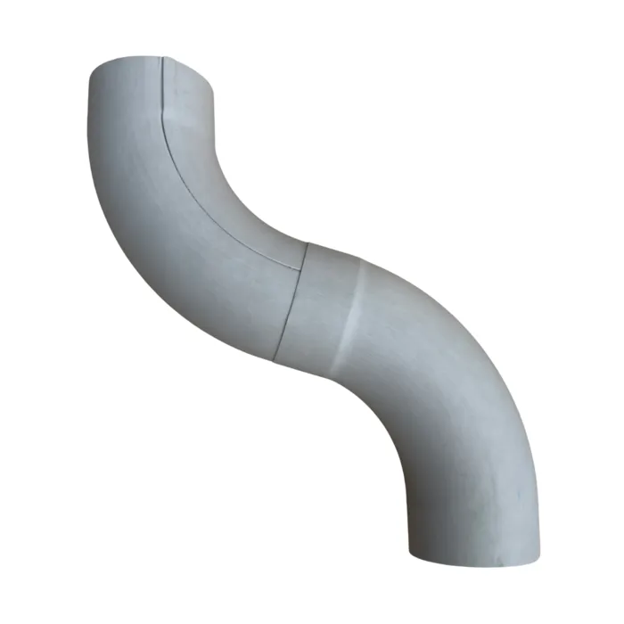 Prefa Aluminium bocht 72 graden 100 mm - patinagrijs zinklook (Prefa)
