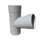 Aluminium T-stuk 100 mm met zijaansluiting 100 mm - patinagrijs zinklook (Prefa)