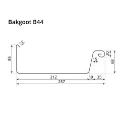 Nedzink Zinken bakgoot B44 - 1 meter (NedZink 0,8 mm)