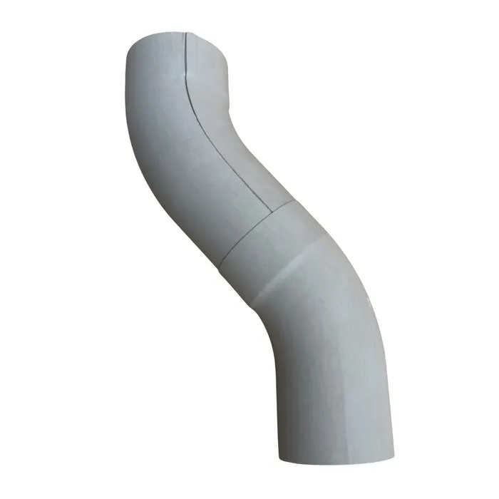 Prefa Aluminium bocht 40 graden 100 mm - patinagrijs zinklook (Prefa)