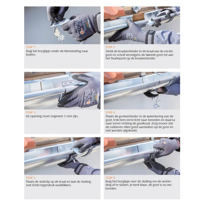 Gromo Zinken dakgootverbinder mastgoot M280 Profi - zonder solderen (Zambelli)