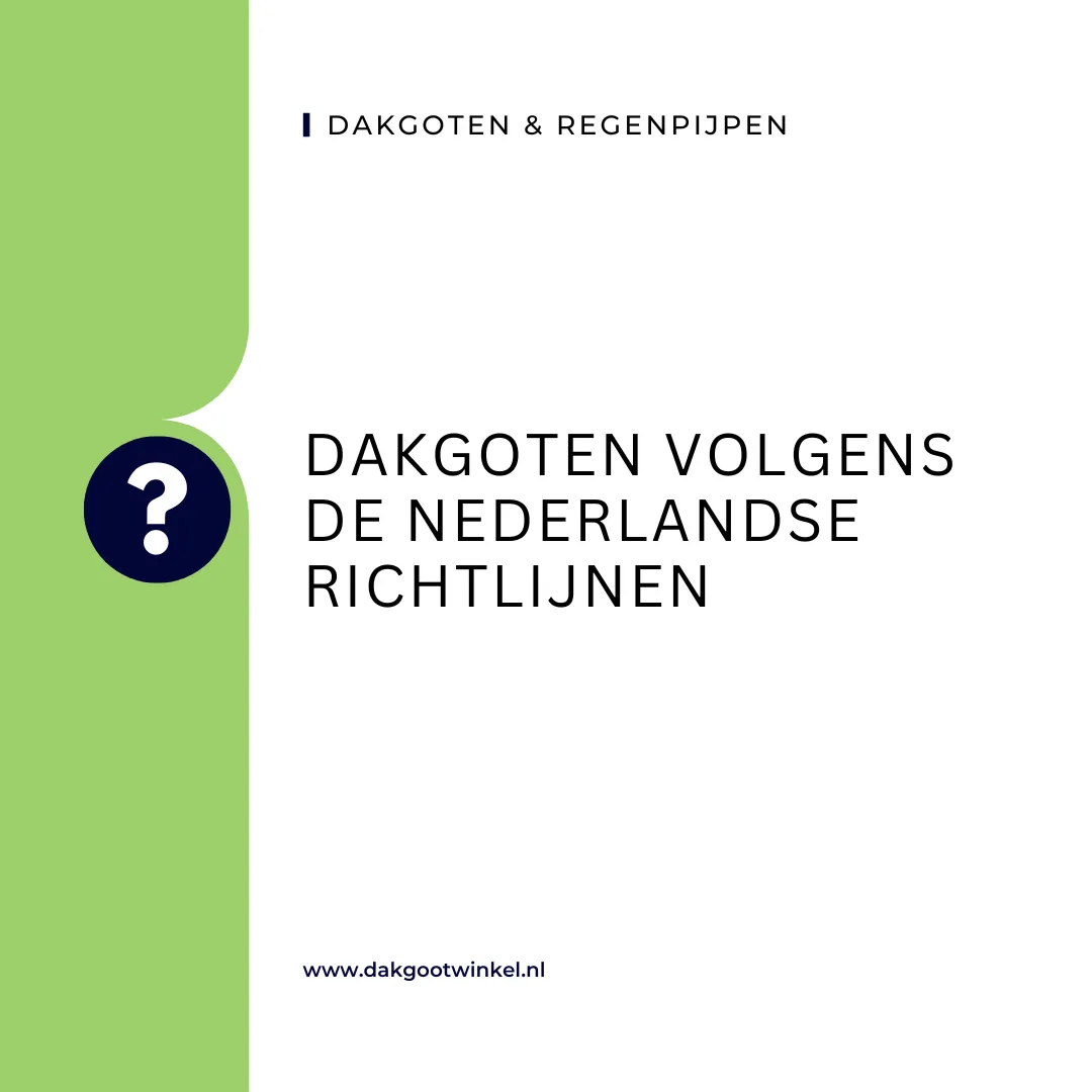 Dakgoten volgens Nederlandse richtlijnen