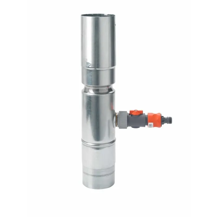 Rheinzink Hemelwateropvang zink 80 mm met Gardena-aansluiting RZ