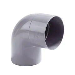 PVC bocht 80 mm rond 87,5 graden met mof