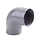 Bocht PVC 80mm rond 87.5gr mof